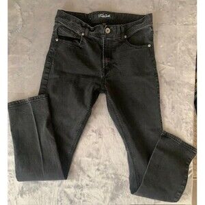 True Luck Mens Black Denim Jeans, size 32x32 Stretch Straight Leg